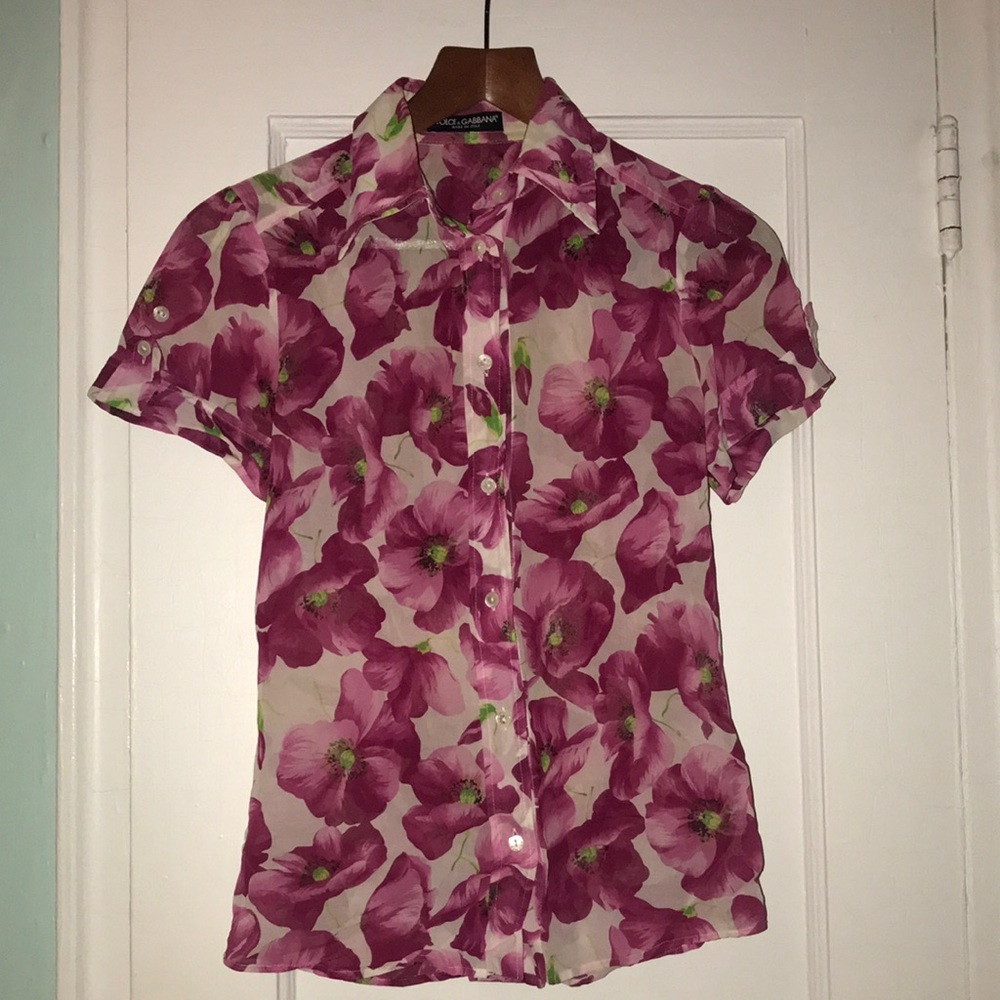 COPY - Dolce and Gabbana button down floral top